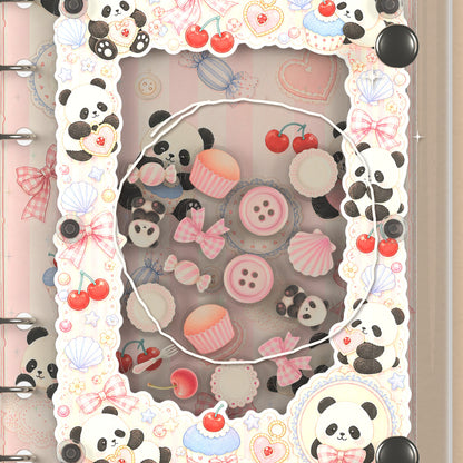 Close-up of the shaker window and charms, Panda Cupcakes