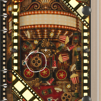 Close-up of the shaker window and charms, Cinema Evening