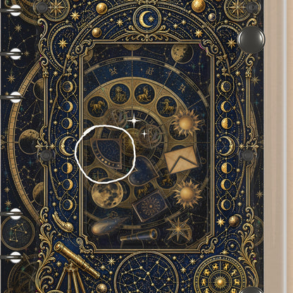 Close-up of the shaker window and charms, Zodiac Wheel