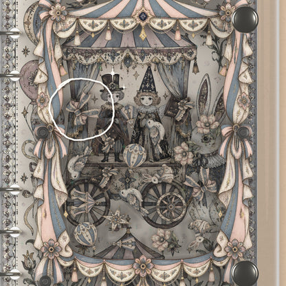 Close-up of the shaker window and charms, Circus Wagon