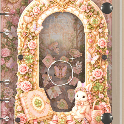 Close-up of the shaker window and charms, Clover Garden Bunny