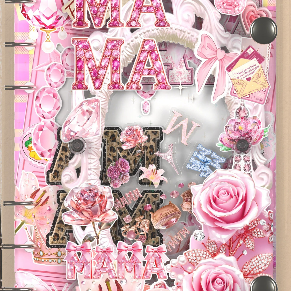 Close-up of the shaker window and charms, Mama Rose