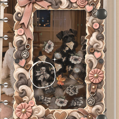 Close-up of the shaker window and charms, Schnauzer Pup