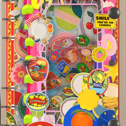 Close-up of the shaker window and charms, Retro Fruit Labels