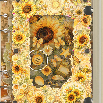 Close-up of the shaker window and charms, Sunflower Butterflies
