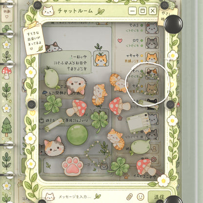 Close-up of the shaker window and charms, Forest Cat Chat