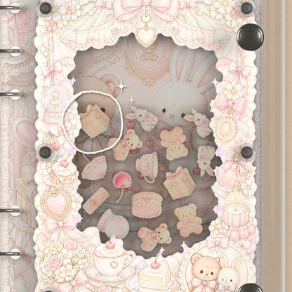 Close-up of the shaker window and charms, Teddy Bear & Bunny