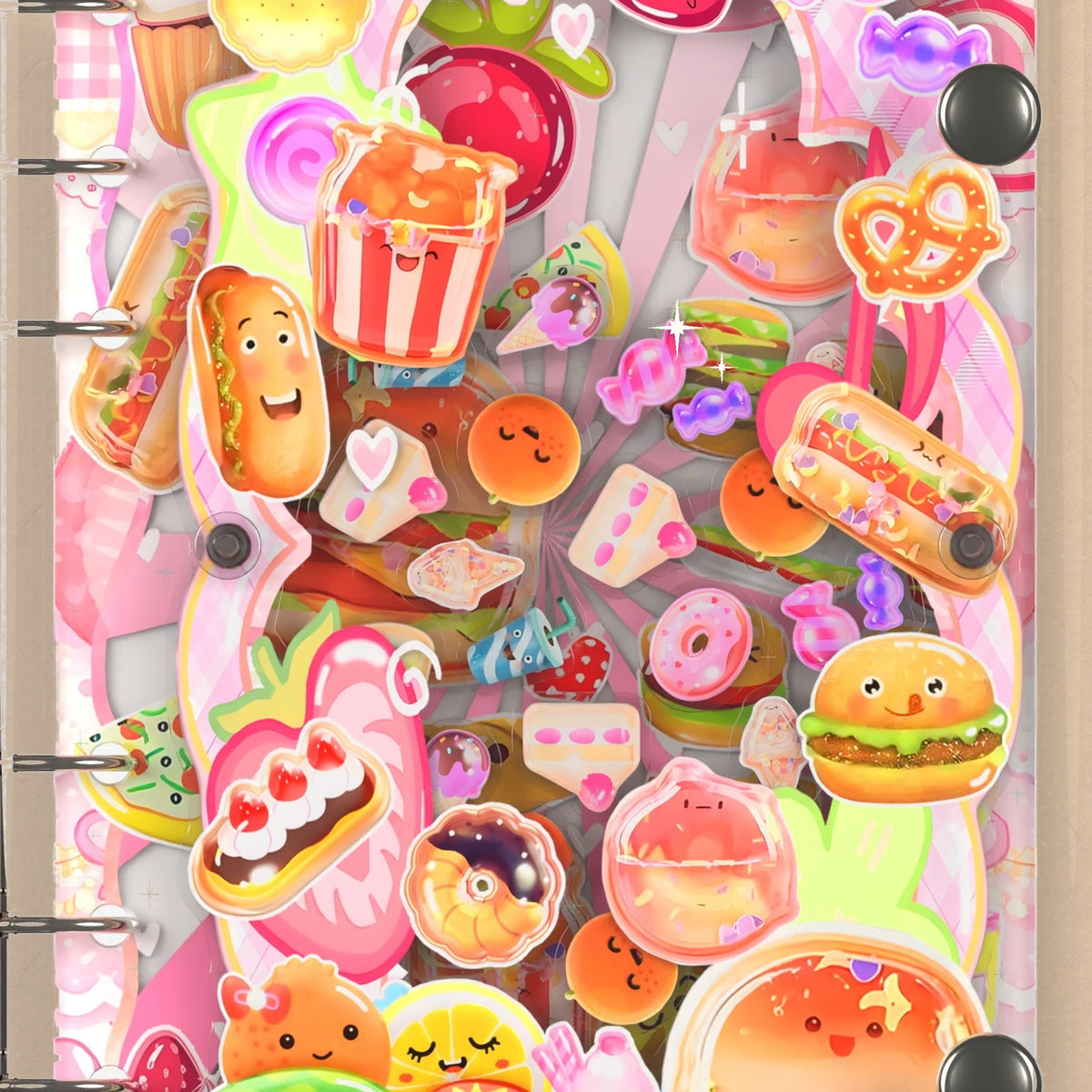 Close-up of the shaker window and charms, Kawaii Jelly Snacks