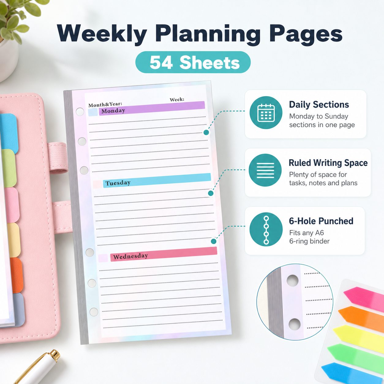 A6 6-Ring Planner Refill Kit detail image