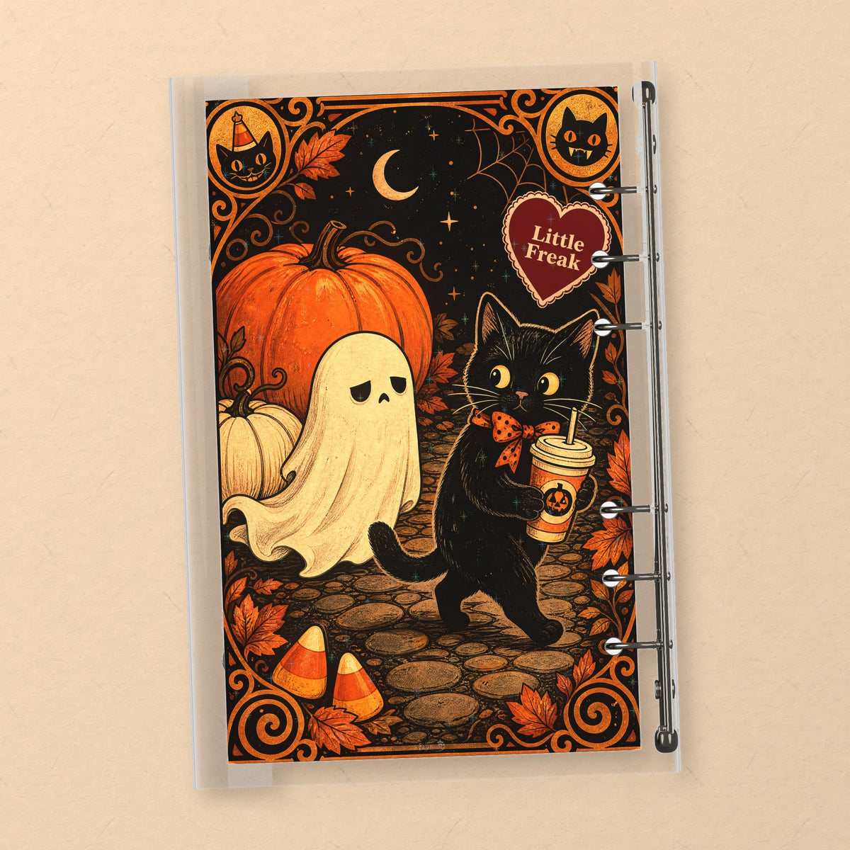 Pumpkin Ghost Halloween back cover design