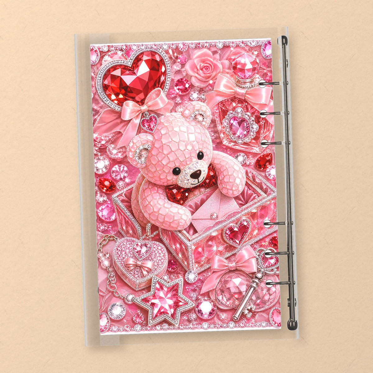 Jeweled Plush Bear back cover design