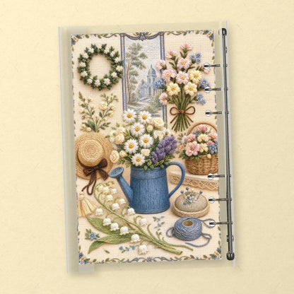 Embroidered Flowers back cover design