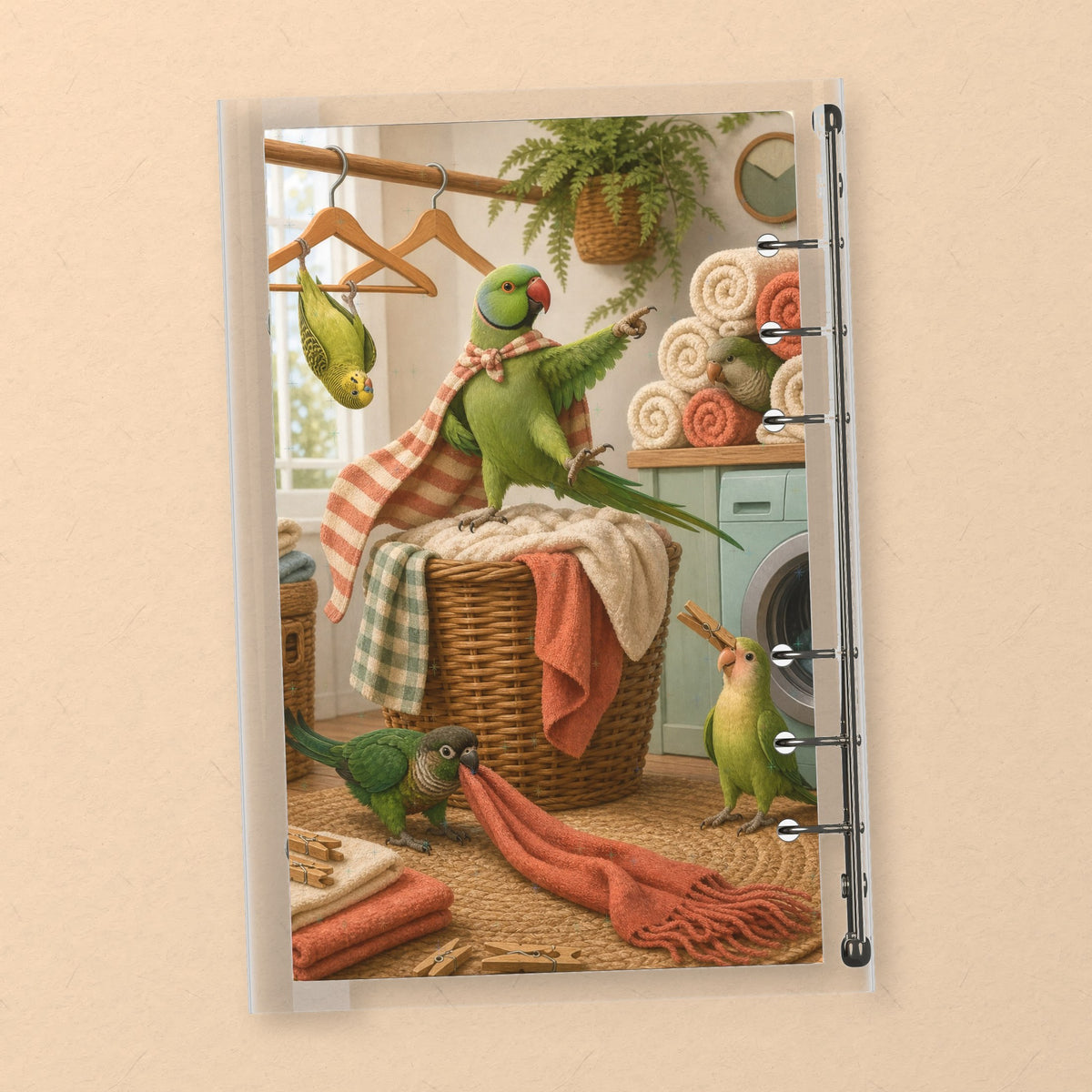 Green Parrot Cage back cover design