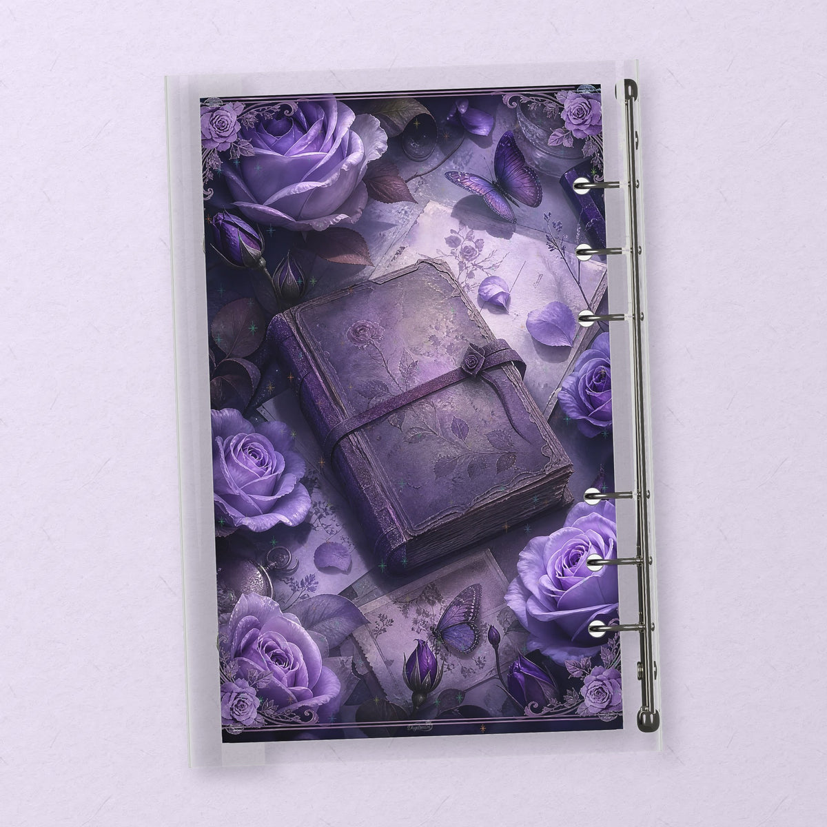 Purple Roses back cover design