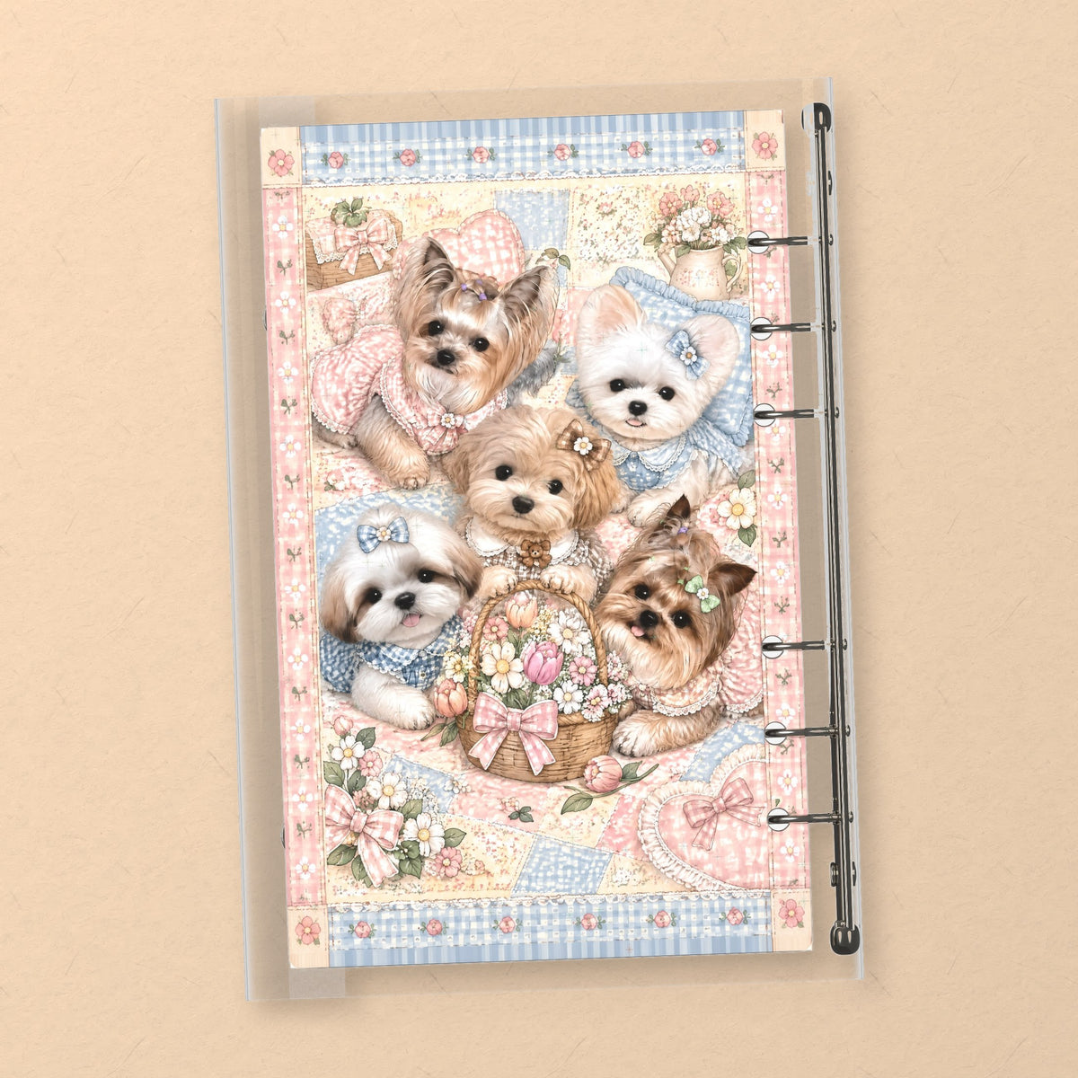 Gingham Puppies back cover design