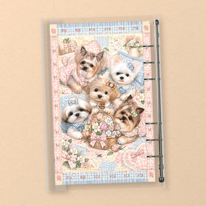 Gingham Puppies back cover design