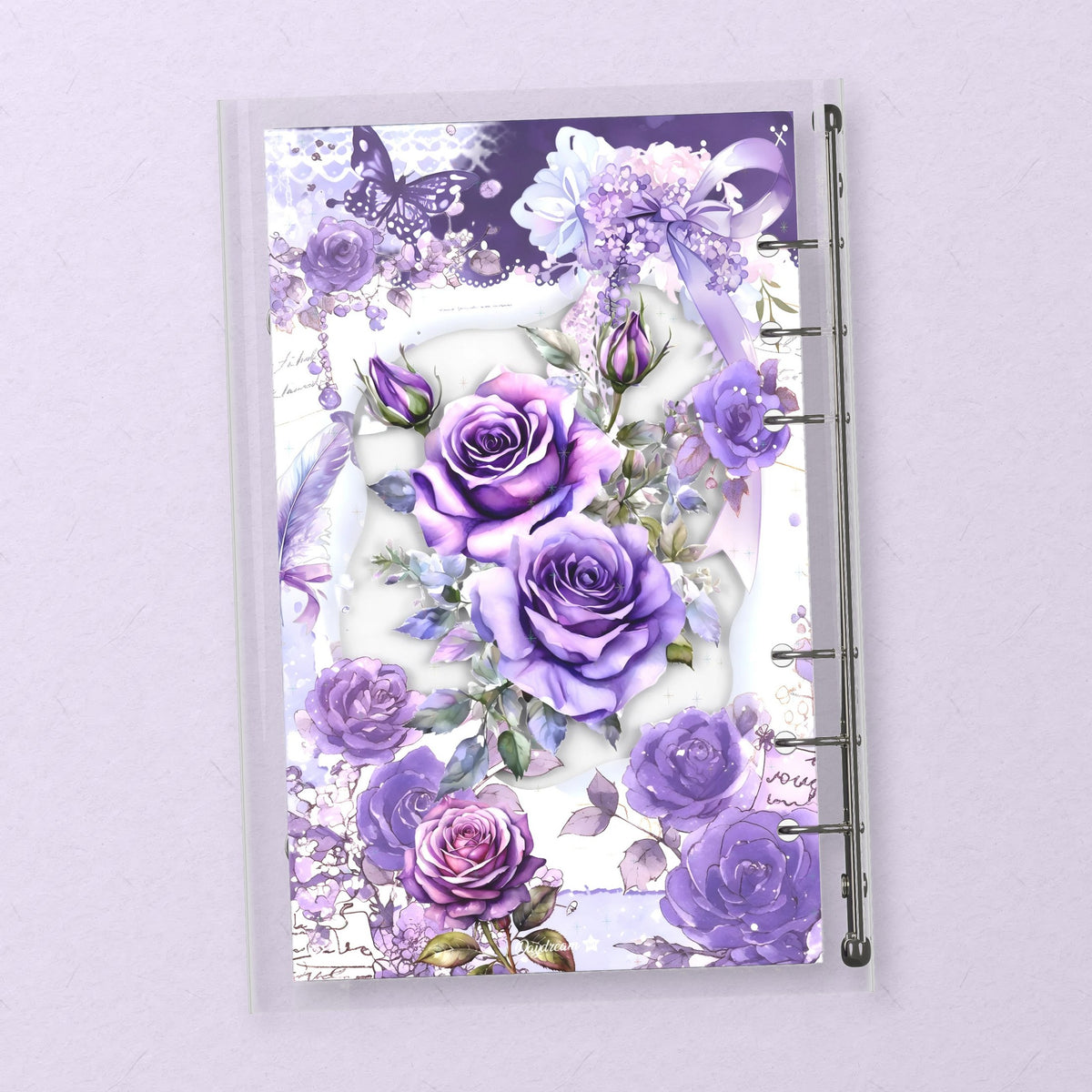 Lavender Pearl Roses back cover design
