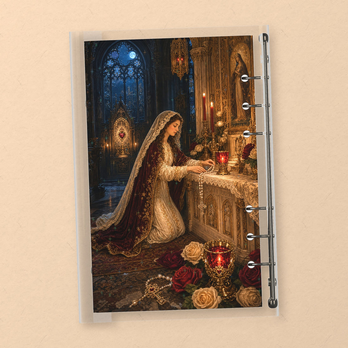 Sacred Heart Roses back cover design