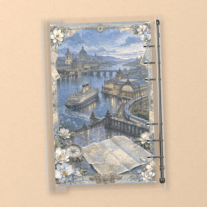 Vintage Suitcase Atlas back cover design
