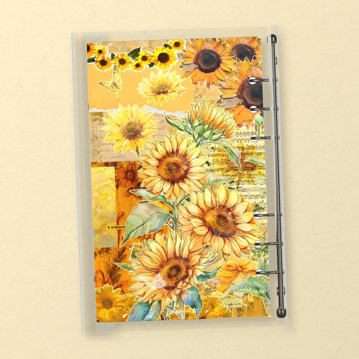 Sunshine Sunflowers back cover design