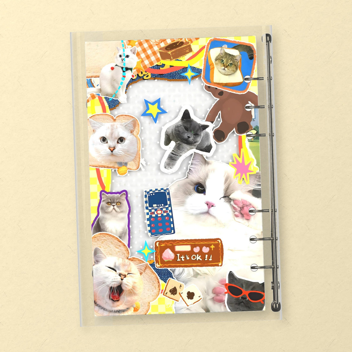 Cat Time Collage back cover design