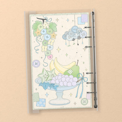 Pastel Fruit Patches back cover design