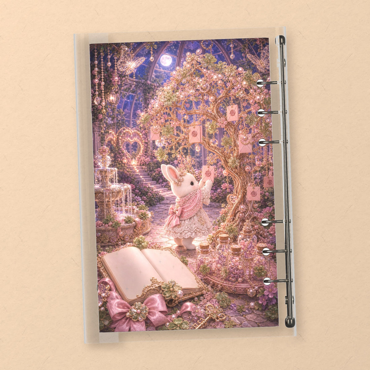 Heart Gate Bunny back cover design