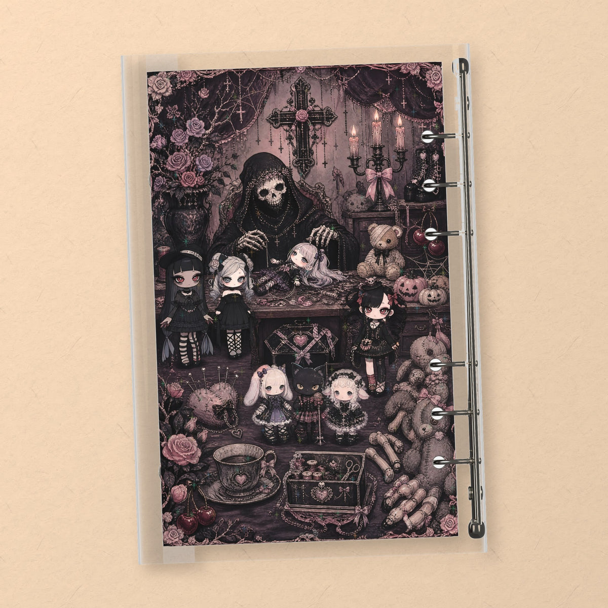 Pink Gothic Halloween back cover design
