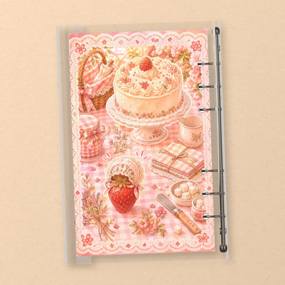 Strawberry Picnic Party back cover design