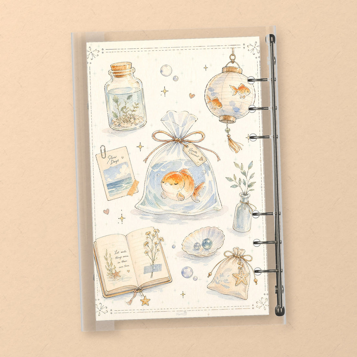 Goldfish Aquarium back cover design