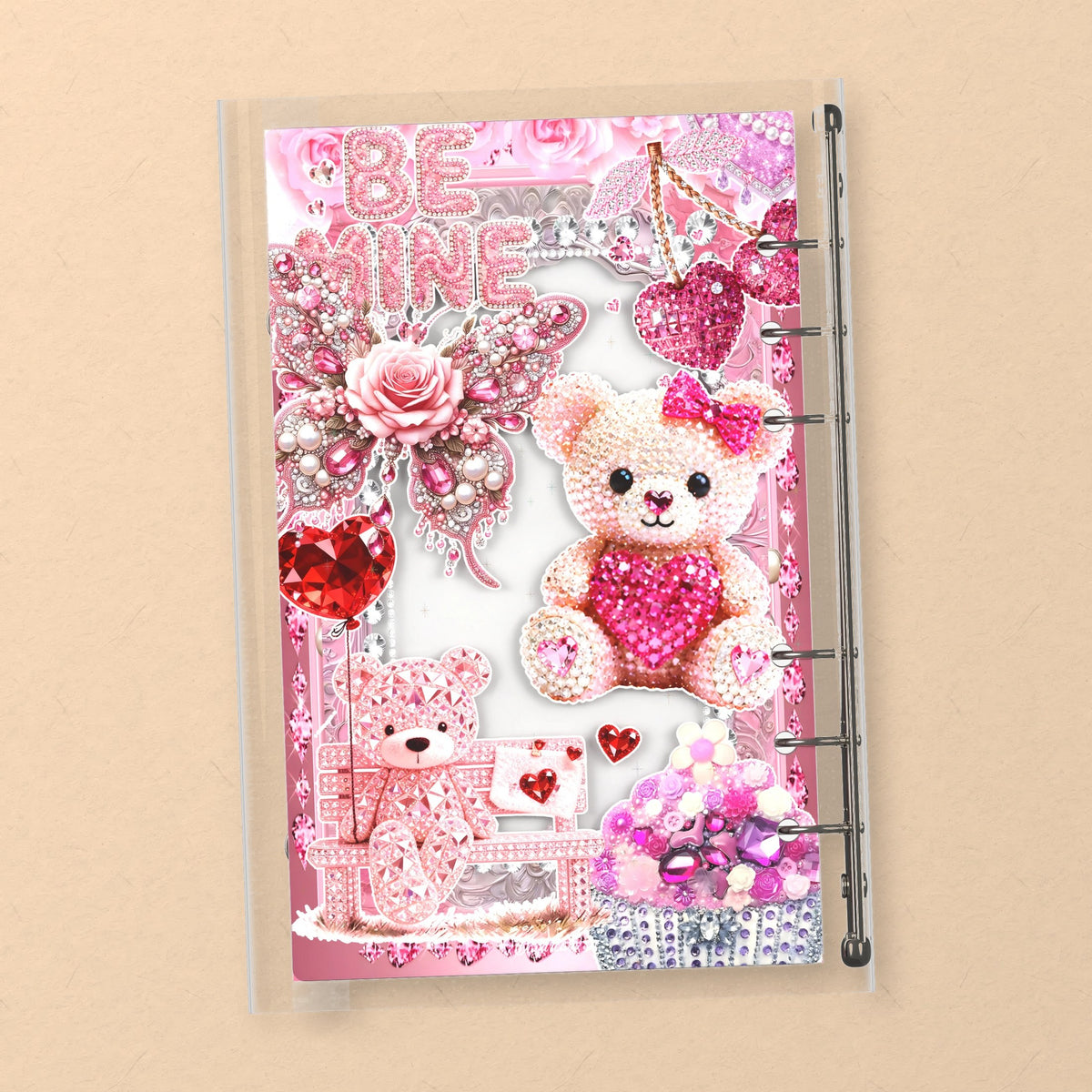Pink Bears & Hearts back cover design
