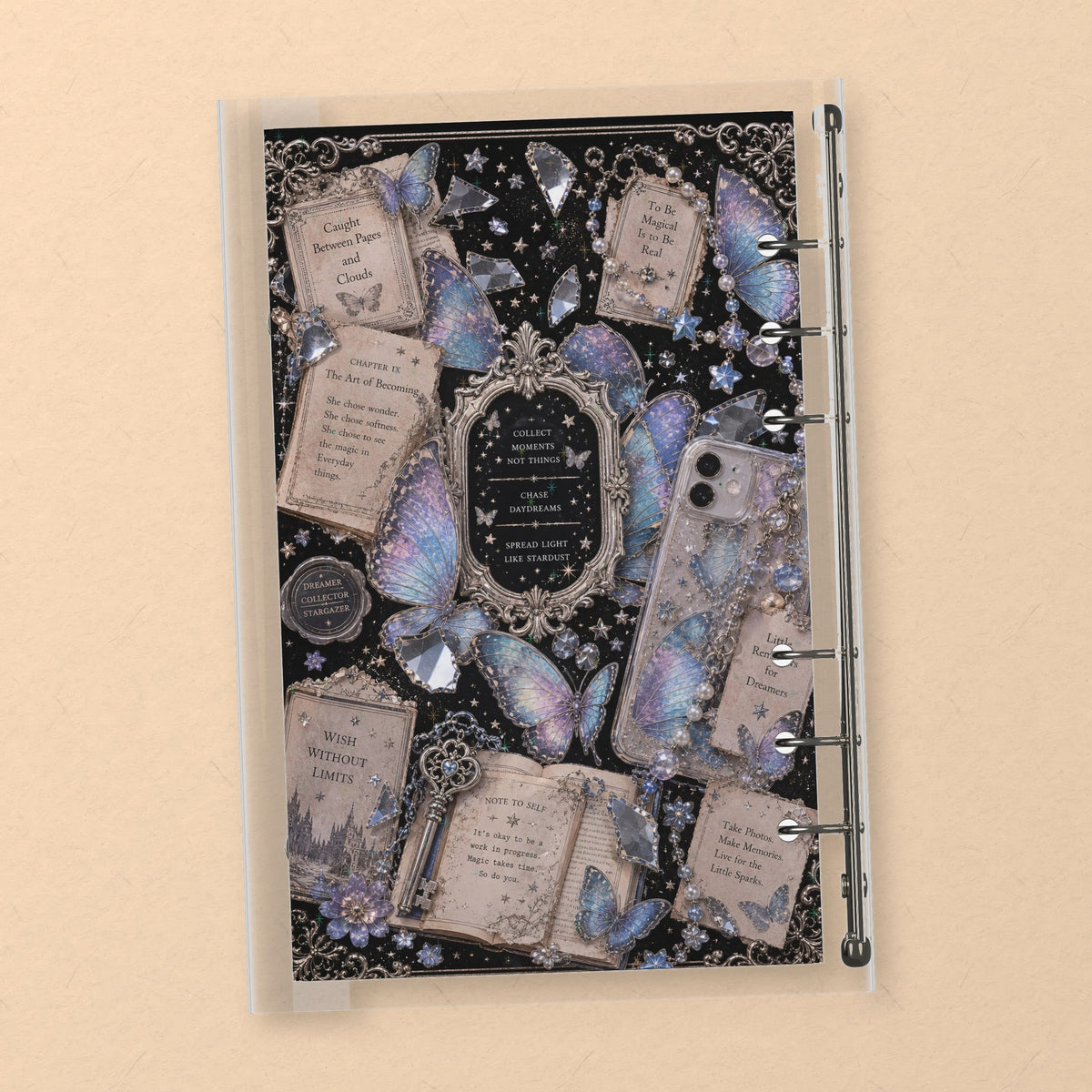 Iridescent Butterfly back cover design