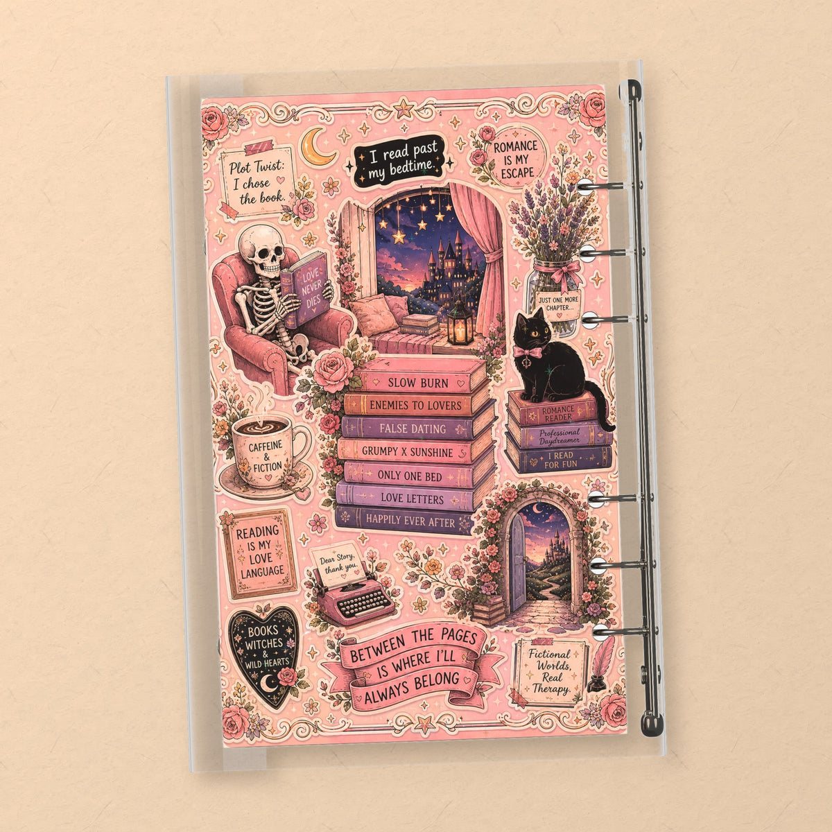 Cozy Book Stack back cover design