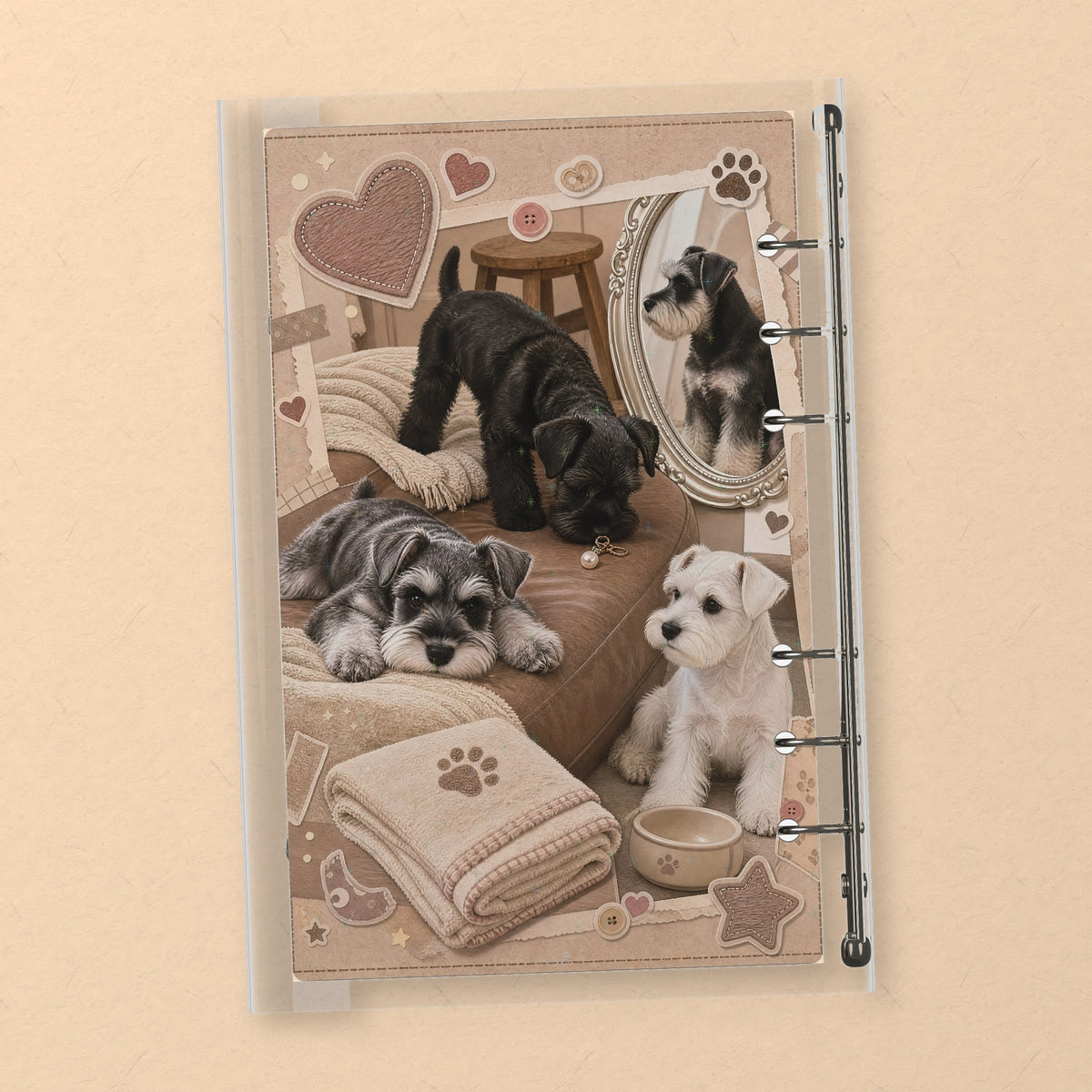 Schnauzer Pup back cover design