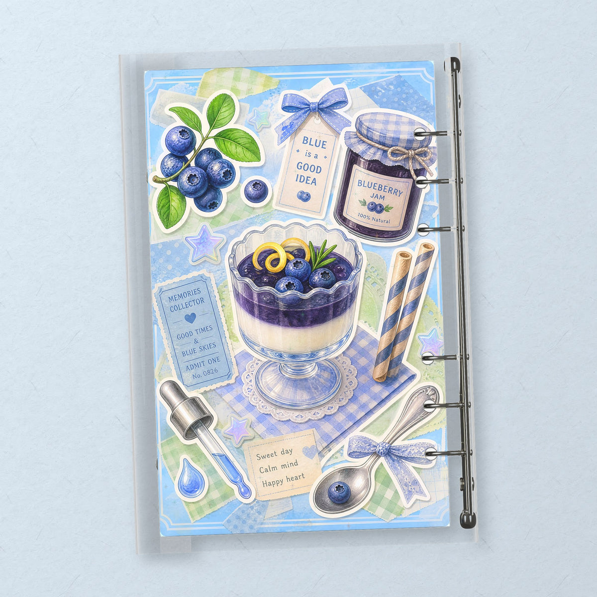 Blueberry Panna Cotta back cover design