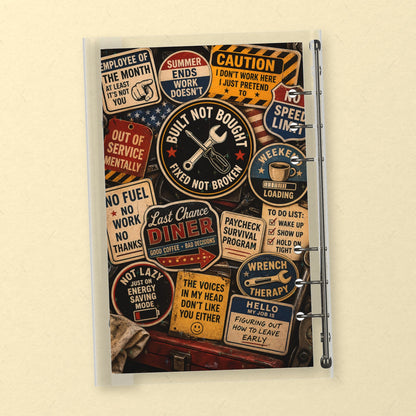 Hard Hat Stickers back cover design