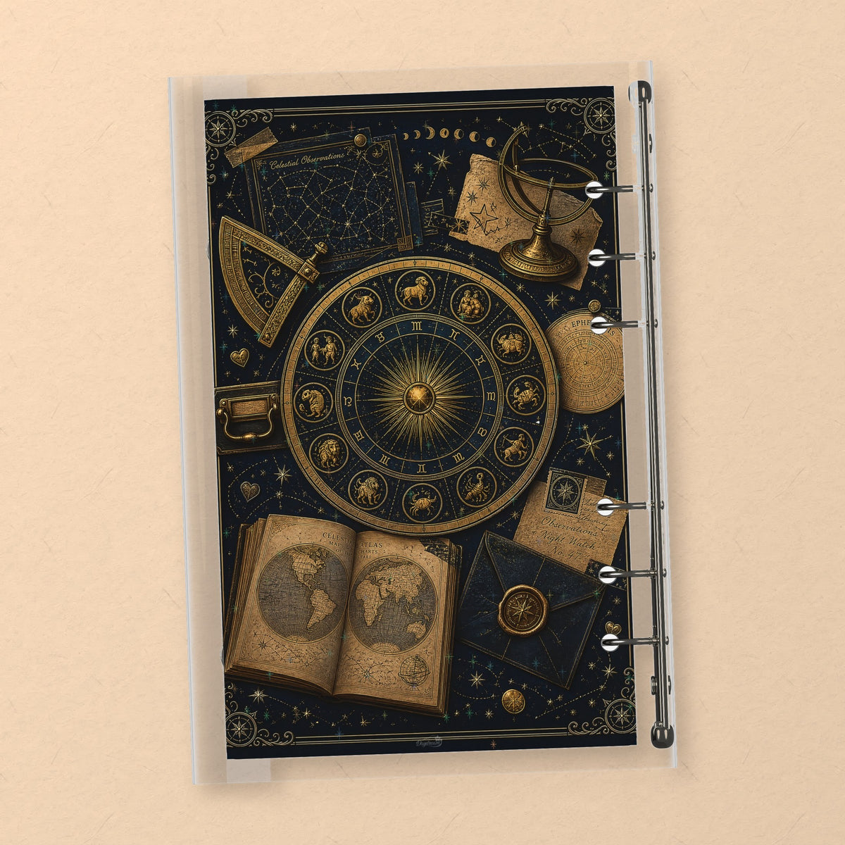 Zodiac Wheel back cover design
