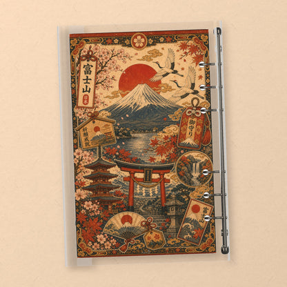 Fuji & Great Wave back cover design