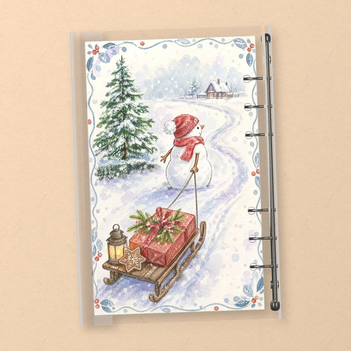 Christmas Snowman back cover design