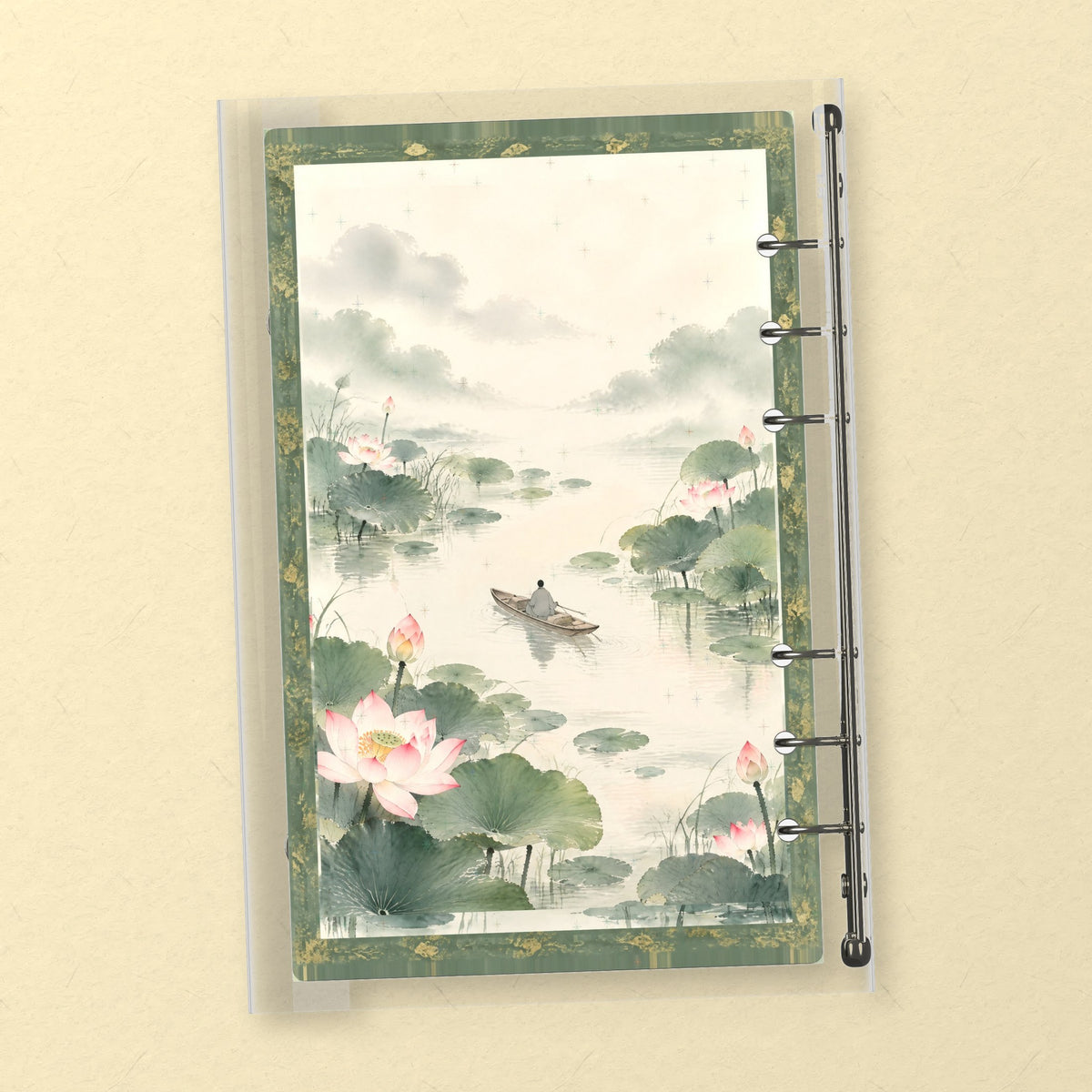 Green Lotus Pond back cover design