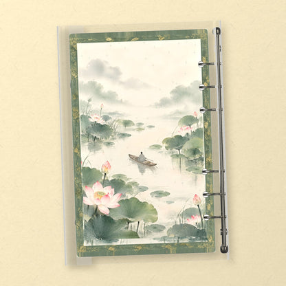 Green Lotus Pond back cover design