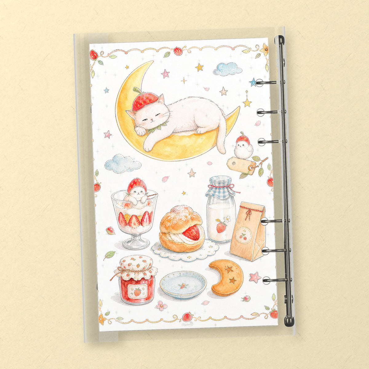 Strawberry Cat Sweets back cover design