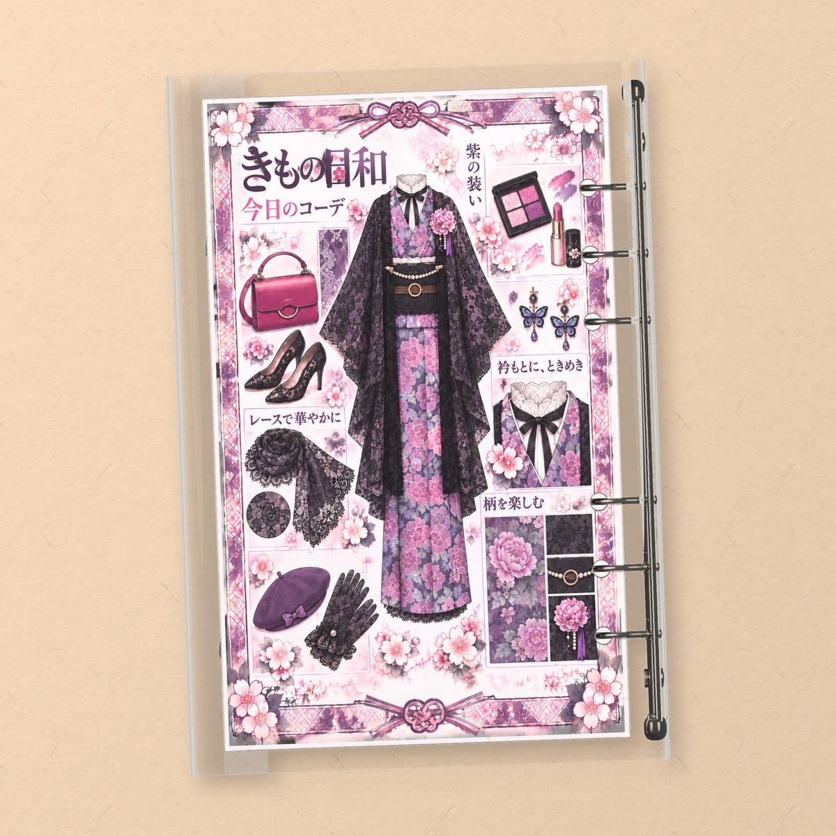 Kimono Collage back cover design