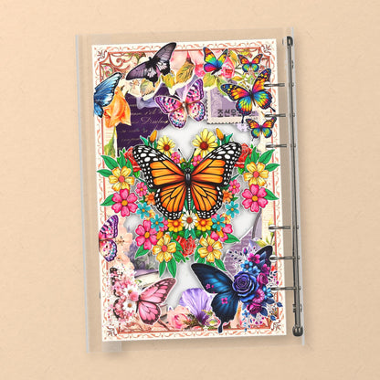 Rose Butterflies back cover design