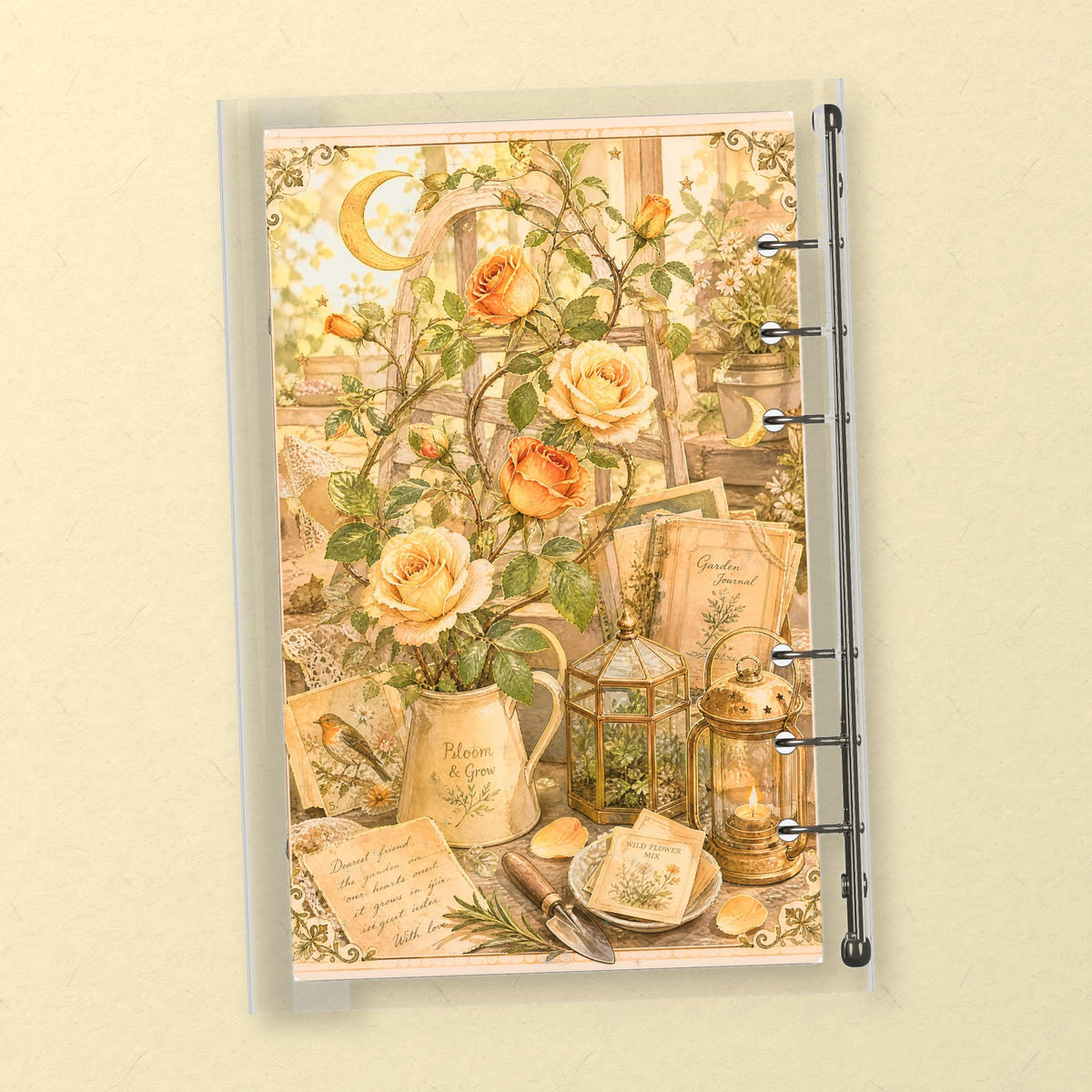 Golden Climbing Roses back cover design