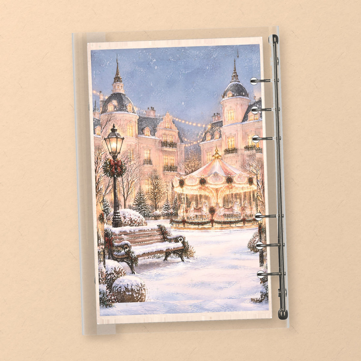 Snowy Carousel back cover design