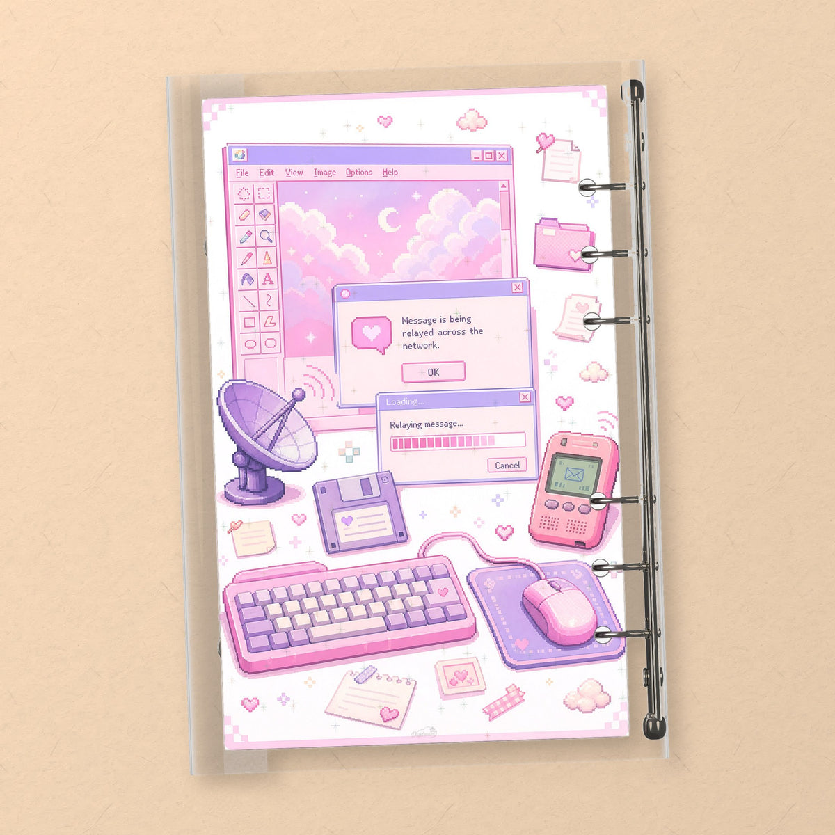 Retro Desktop Icons back cover design