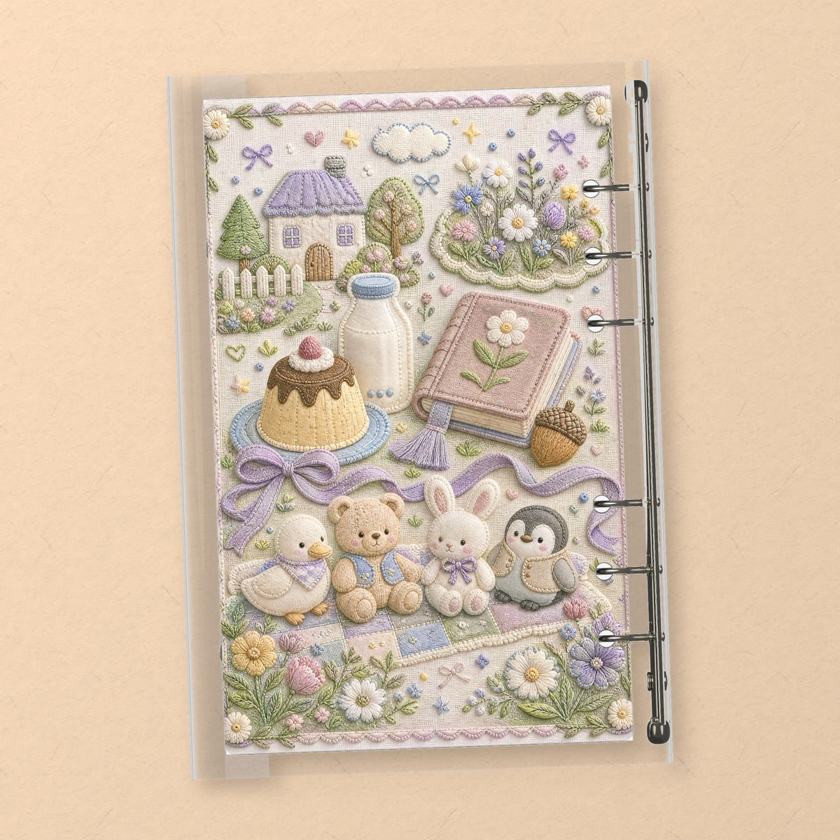 Embroidered Garden Picnic back cover design