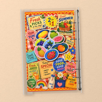 Fruit Market Stickers back cover design