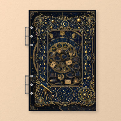 Zodiac Wheel (AG-129) A5 shaker binder notebook, front cover
